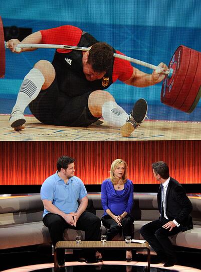 Der Gewichtheber Matthias Steiner und seine Frau Inge.