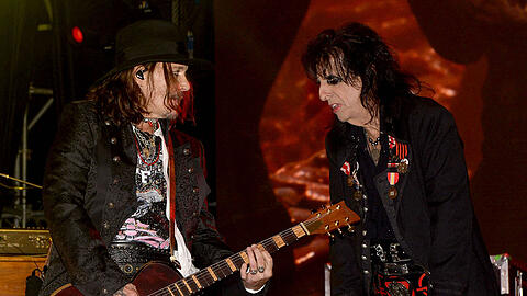 Die Hollywood Vampires gaben in N&uuml;rnberg ein Konzert. Vorher besuchten die Weltstars Johnny Depp und Alice Cooper  ein italienisches Reataurant in der Franken-Metropole. (Archivbild)