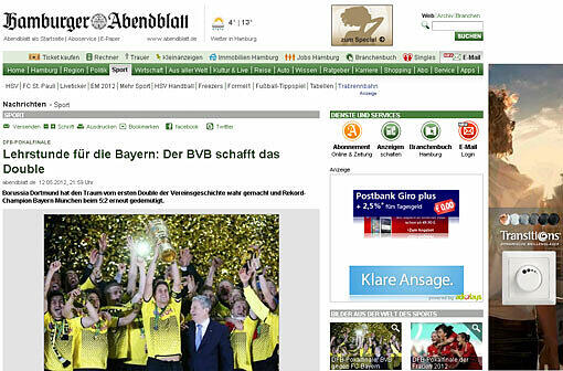 Von "Lehrstimmen für die Bayern" spricht man beim "Hamburger Abendblatt".