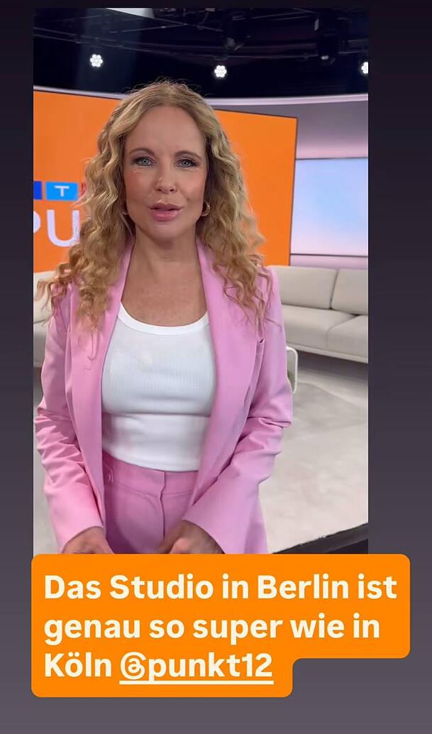 Wegen Bombenentschärfung: Katja Burkard sendet "Punkt 12" ausnahmsweise aus dem Berliner RTL-Studio. Wegen Bombenentschärfung: Katja Burkard sendet "Punkt 12" ausnahmsweise aus dem Berliner RTL-Studio.