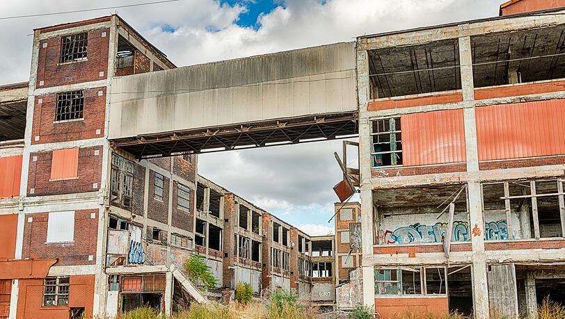 Eine verlassene Fabrik in Hamtramck, Michigan. Eine verlassene Fabrik in Hamtramck, Michigan.