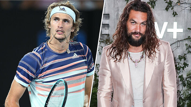 Tennis-Profi Alexander Zverev und Schauspieler Jason Momoa haben beide eine Vorliebe für Halsschmuck