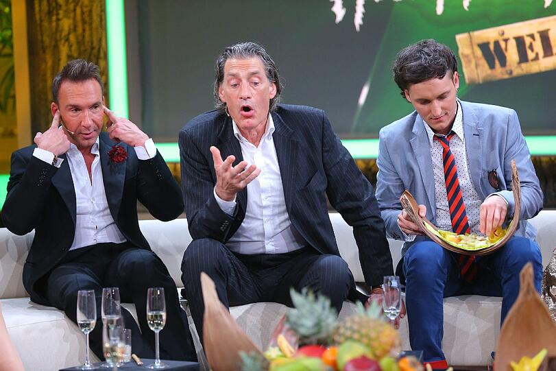 Jochen Bendel (l.), Winfried Glatzeder (M.) und Marco Angelini.