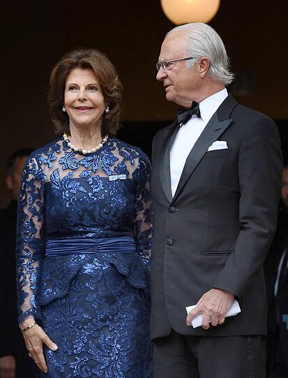 König Carl Gustaf und Ehefrau Silvia besuchen im Juli 2017 die Bayreuther Festspielen.