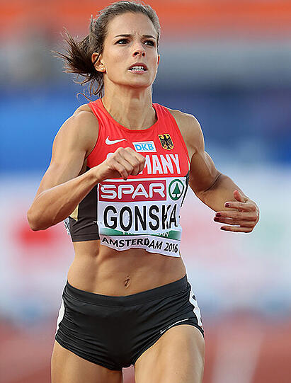 Die deutsche 200-m-Läuferin Nadine Gonska.