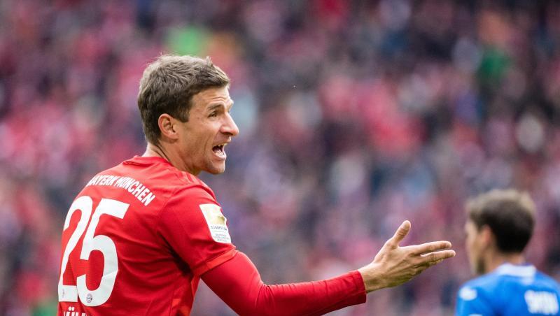 Thomas Müller vom FC Bayern München im Spiel gegen den TSG Hoffenheim am 05.10.2019. Foto: Matthias Balk/dpa Thomas Müller vom FC Bayern München im Spiel gegen den TSG Hoffenheim am 05.10.2019. Foto: Matthias Balk/dpa