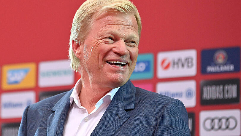 Freude bei Bayerns Vorstandsboss: Oliver Kahn verkündete am Sonntag die Verlängerung mit Hauptsponsor Deutsche Telekom bis 2026.