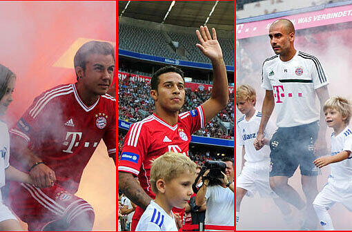 Der FC Bayern München hat in der Allianz Arena seinen Kader offiziell vorgestellt. Sehen Sie hier die Bilder.