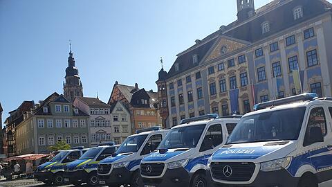 Die Polizei suchte am Dienstag in der Coburger Innenstadt nach Beweismitteln zur Tat.