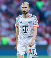Hat beim FC Bayern einen Vertrag bis 2027: Konrad Laimer.