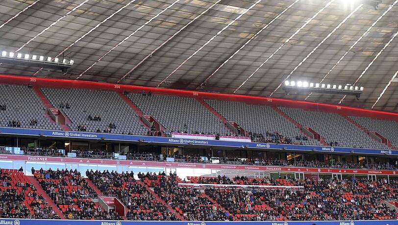 Auch gegen die TSG Hoffenheim herrschte im Oberrang der Allianz Arena gähnende Leere.