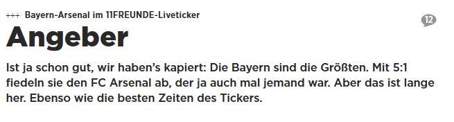 Für "11freunde" sind die Bayern "Angeber" und gleichzeitig die "Größten".