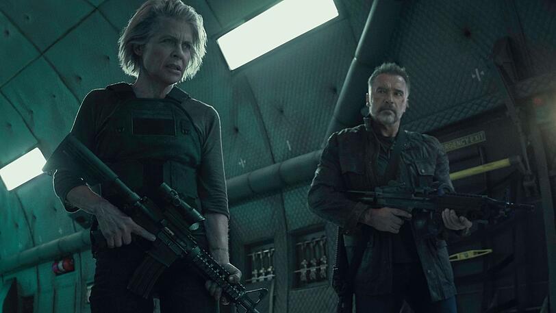 Linda Hamilton und Arnold Schwarzenegger waren in "Dark Fate" zum letzten Mal in einem "Terminator"-Film zu sehen. Mit der Figur Sarah Connor sei sie "fertig", erklärte die Schauspielerin in einem Interview. Linda Hamilton und Arnold Schwarzenegger waren in "Dark Fate" zum letzten Mal in einem "Terminator"-Film zu sehen. Mit der Figur Sarah Connor sei sie "fertig", erklärte die Schauspielerin in einem Interview.
