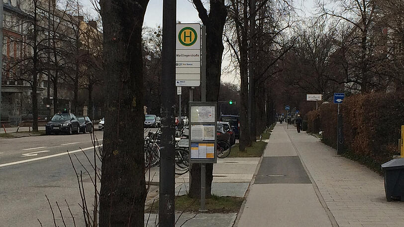 An dieser Haltestelle geht es in Richtung Donnersbergerbrücke &ndash; dahin will offenbar keiner.