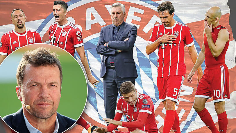 Endet die Saison der Bayern um Ribéry, Lewandowski, Trainer Ancelotti, Müller, Hummels und Robben (v.l.) im Titelfrust?