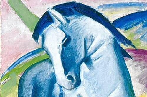 Solo fürs Ross: Franz Marcs &bdquo;Blaues Pferd I&ldquo; aus dem Jahr 1911 ist sicher das berühmteste Werk des Blauen Reiter.
