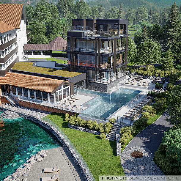 Die Idee hinter dem Spa-Tower: die Natur ins Haus holen. Die Idee hinter dem Spa-Tower: die Natur ins Haus holen.