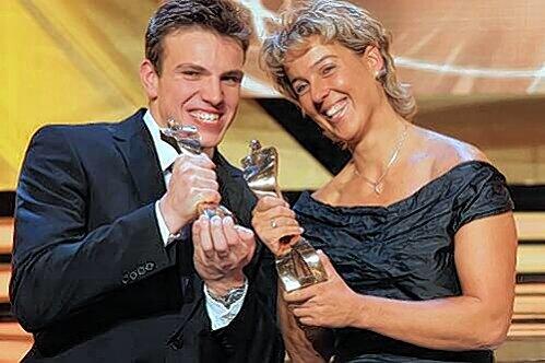 Strahlende Sieger: Paul Biedermann und Steffi Nerius.
