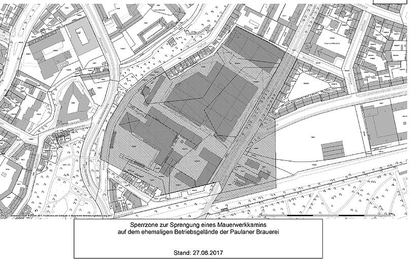 Die Sperrzone ist schraffiert. (Zum Vergrößern bitte auf das Bild klicken).
