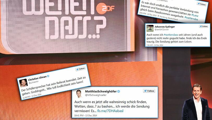 Auf Twitter wird eifrig über die letzte "Wetten, dass...?"-Sendung diskutiert.