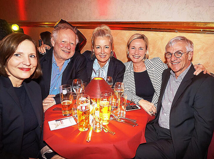 Literaturzirkel im Lustspielhaus: Tanja Graf (Literaturhaus), Axel und Jutta Milberg, Amelie Fried und Peter Probst.
