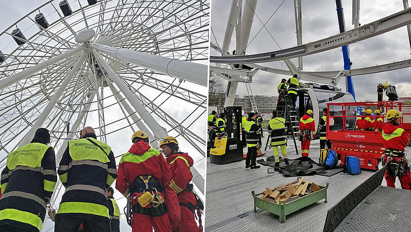 78 Meter geht es hier rauf und auch wieder runter. Wenn es brennt, müssen die Feuerwehrleute klettern - und das will geübt werden. 78 Meter geht es hier rauf und auch wieder runter. Wenn es brennt, müssen die Feuerwehrleute klettern - und das will geübt werden.