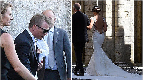 Der finnische Formel-1-Pilot Kimi Räikkönen hat seine Freundin Minttu Virtanen geheiratet. Die Bilder aus Italien.