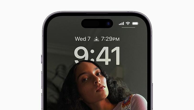 Die innovativste Neuerung beim iPhone 14 Pro: Die Dynamic Island im oberen Display-Bereich.