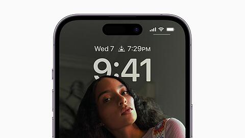 Die innovativste Neuerung beim iPhone 14 Pro: Die Dynamic Island im oberen Display-Bereich.