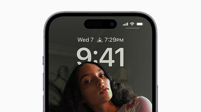 Die innovativste Neuerung beim iPhone 14 Pro: Die Dynamic Island im oberen Display-Bereich.