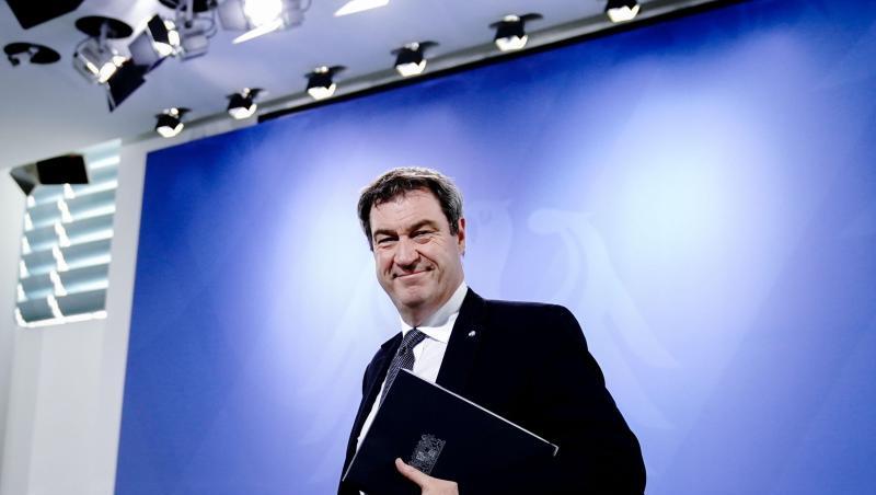 Markus Söder (CSU) verlässt eine Pressekonferenz. Foto: Kay Nietfeld/dpa Pool/dpa/Archivbild Markus Söder (CSU) verlässt eine Pressekonferenz. Foto: Kay Nietfeld/dpa Pool/dpa/Archivbild