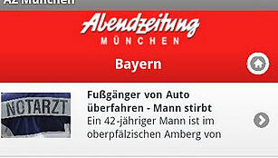 Die App der Abendzeitung liefert Ihnen tagesaktuelle Nachrichten, Stories und Bilder aus Ihrer Stadt, Bayern und der Welt. Sportinteressiert? Bleiben Sie stets auf dem Laufenden mit den lokalen Top-News vom FC Bayern, dem TSV 1860 München, dem EHC München oder Bayerns Basketballern. Was ist los in der Münchner Schickeria? Lesen Sie täglich das Neueste von den Promis und klicken Sie sich durch die Bilder der Münchner Szene. Die App der Abendzeitung liefert Ihnen tagesaktuelle Nachrichten, Stories und Bilder aus Ihrer Stadt, Bayern und der Welt. Sportinteressiert? Bleiben Sie stets auf dem Laufenden mit den lokalen Top-News vom FC Bayern, dem TSV 1860 München, dem EHC München oder Bayerns Basketballern. Was ist los in der Münchner Schickeria? Lesen Sie täglich das Neueste von den Promis und klicken Sie sich durch die Bilder der Münchner Szene.