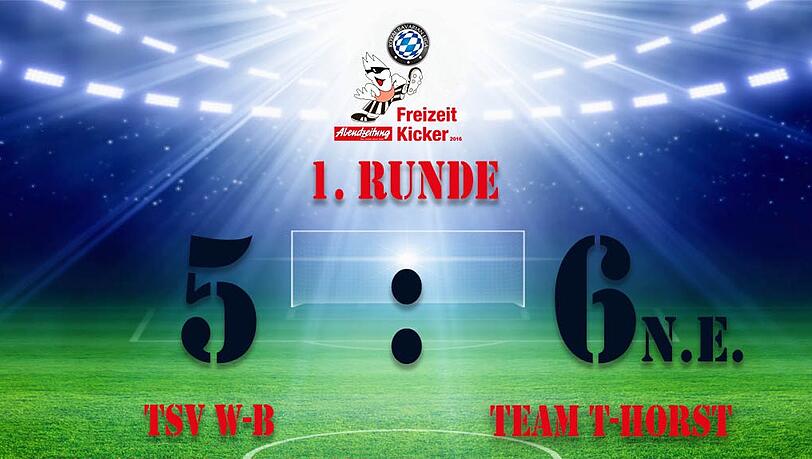 Nach einem Elfmeterschießen gewann das Team T-Horst die Partie. Nach einem Elfmeterschießen gewann das Team T-Horst die Partie.