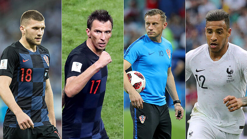 Die kroatischen Mentalitätsmonster Ante Rebic, Mario Mandzukic und Co-Trainer Ivica Olic gegen den französischen Topjoker Corentin Tolisso.