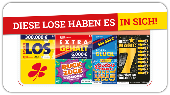 Nachfolgend finden Sie jeweils eine kurze Erklärung zu den Losen von LOTTO Bayern, welche sich in ihrem Adventskalender wiederfinden könnten.
