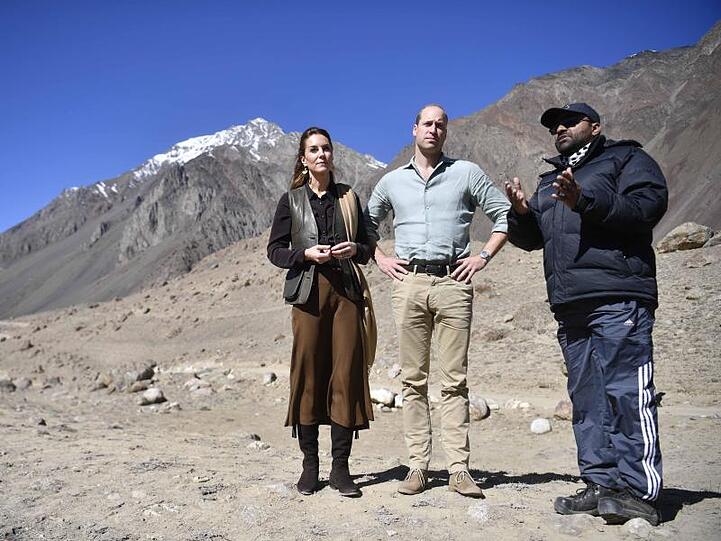 Prinz William und Herzogin Kate bei einem Besuch des Chiatibo-Gletschers im Chitral Distrikt der pakistanischen Provinz Khyber Pakhtunkhwa.