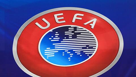 Das Logo des Europäischen Fußball-Verbands UEFA.