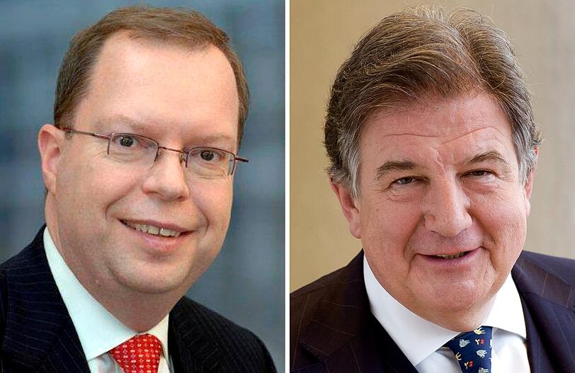 Peter Terium (links) rückt ab Juli in die Führungsspitze von RWE vor. Er löst dann den Vorstandsvorsitzenden Jürgen Großmann (rechts) ab.
