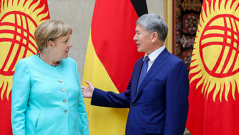 Angela Merkel auf Besuch in Kirgistan. Angela Merkel auf Besuch in Kirgistan.
