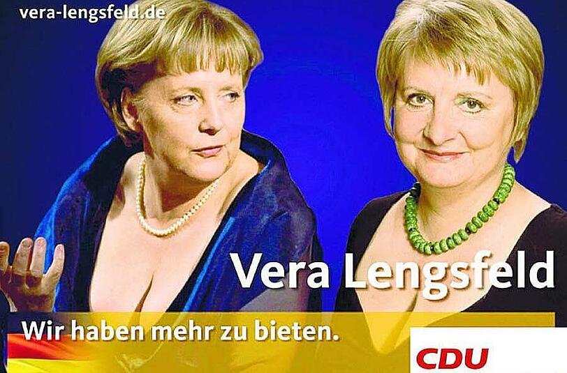 Nicht nur Angela Merkel, auch andere starke Frauen hat die CDU. So sollte wohl die Botschaft dieses Plakats aussehen, die aber nie so richtig ankam. (Bundestagswahl 2009)