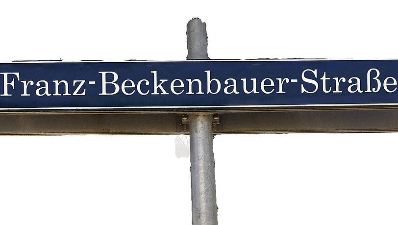 So sieht die AZ-Grafik ein mögliches Franz-Beckenbauer-Schild in München.