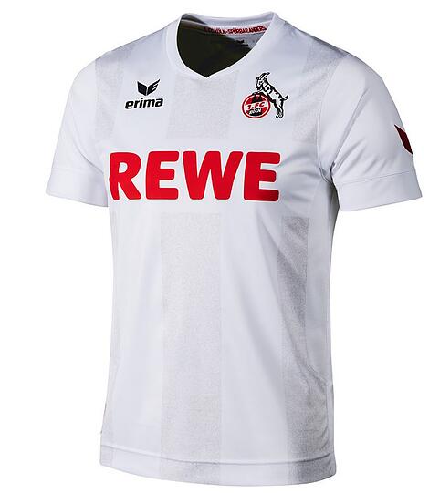 Der 1. FC Köln setzt zu Hause auch auf ein schlichtes, weißes Trikot.