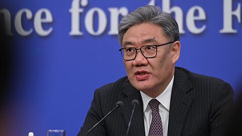 Chinas Handelsminister Wang verwies auf globale Konflikte.