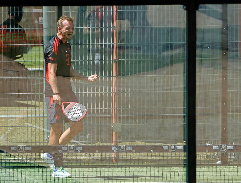 Julian Nagelsmann war einer der ganz wenigen, die den Padel-Court noch nutzten.