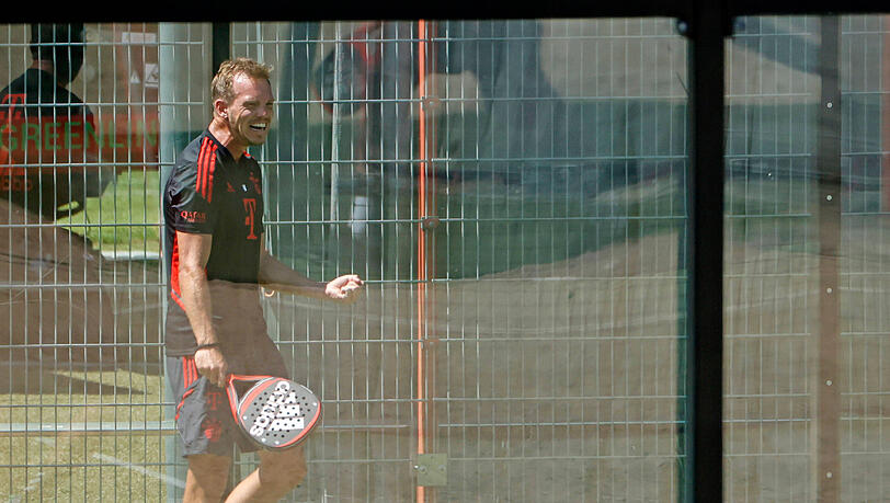 Julian Nagelsmann war einer der ganz wenigen, die den Padel-Court noch nutzten.