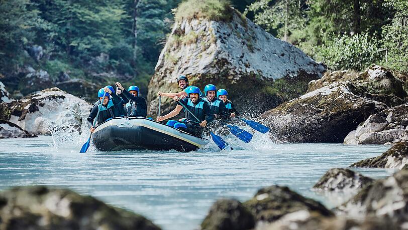Auch Rafting kann man wählen in der Erlebnisbox. Auch Rafting kann man wählen in der Erlebnisbox.