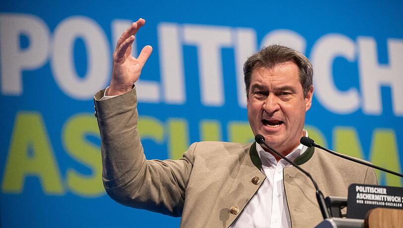 CSU-Chef Söder teilte vor allem gegen die Grünen aus. CSU-Chef Söder teilte vor allem gegen die Grünen aus.