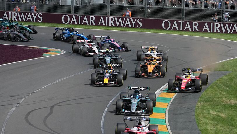 Beim Start ging es in Melbourne hoch her.