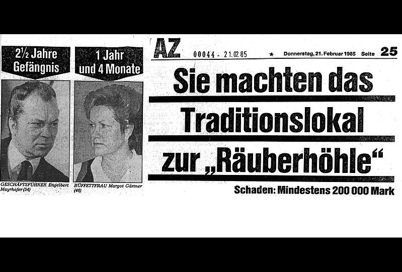 Ältere Münchner und AZ-Leser erinnern sich an den Skandal von 1984: Damals ist der Donisl eine "Räuberhöhle", Gäste werden systematisch ausgenommen, viele mit K.O.-Tropfen im Bier betäubt. Der Geschäftsführer und die Büffetfrau wandern ins Gefängnis. Das Lokal wird vorübergehend geschlossen, bald darauf übernimmt die Familie Wildmoser.