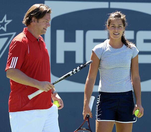 Ana Ivanovic und der Tennistrainer Sven Groeneveld im Jahr 2008.
